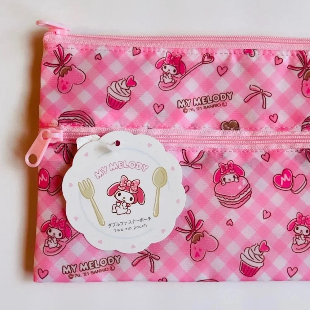 Sanrio My Melody Pink 2 Pocket zipper pouch